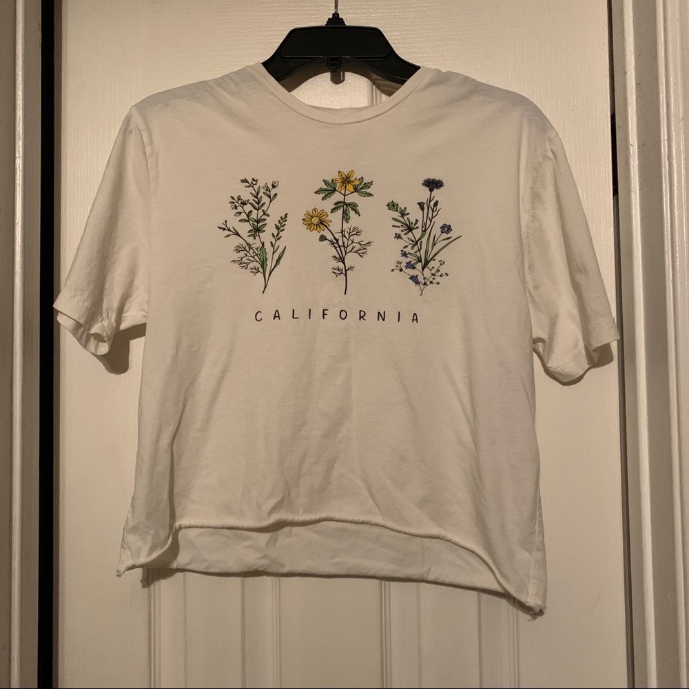 California Flower Crop Top